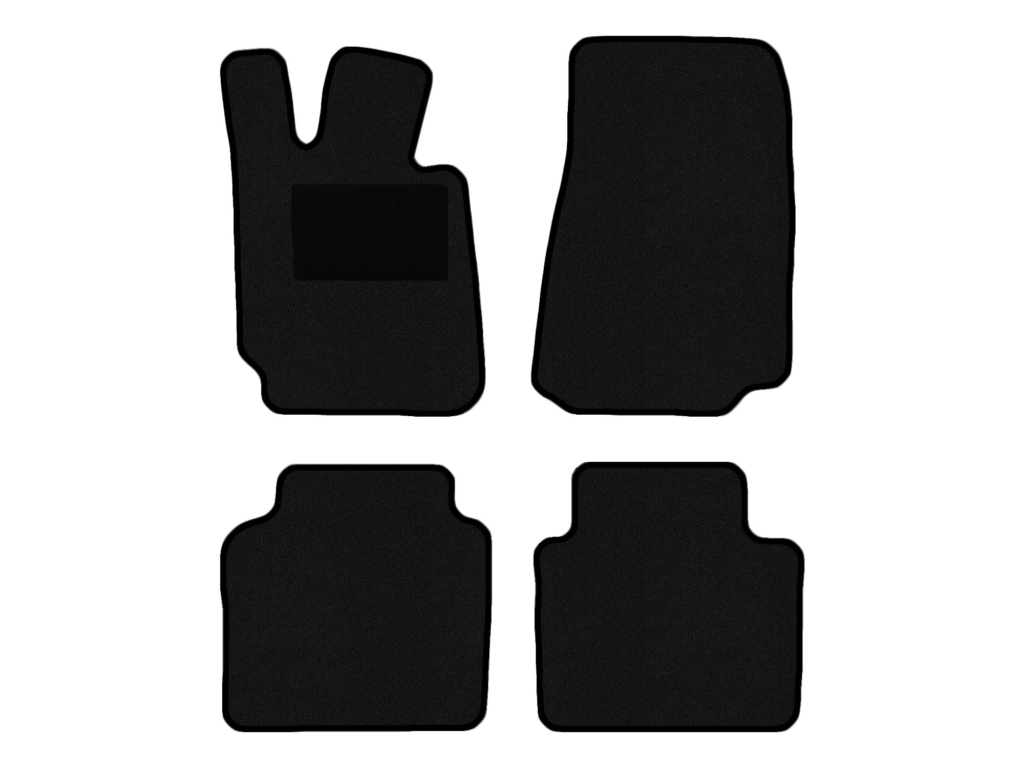 Remnant stock: car mats suitable for BMW 5er E12, Classic schwarz, warp colour dark green