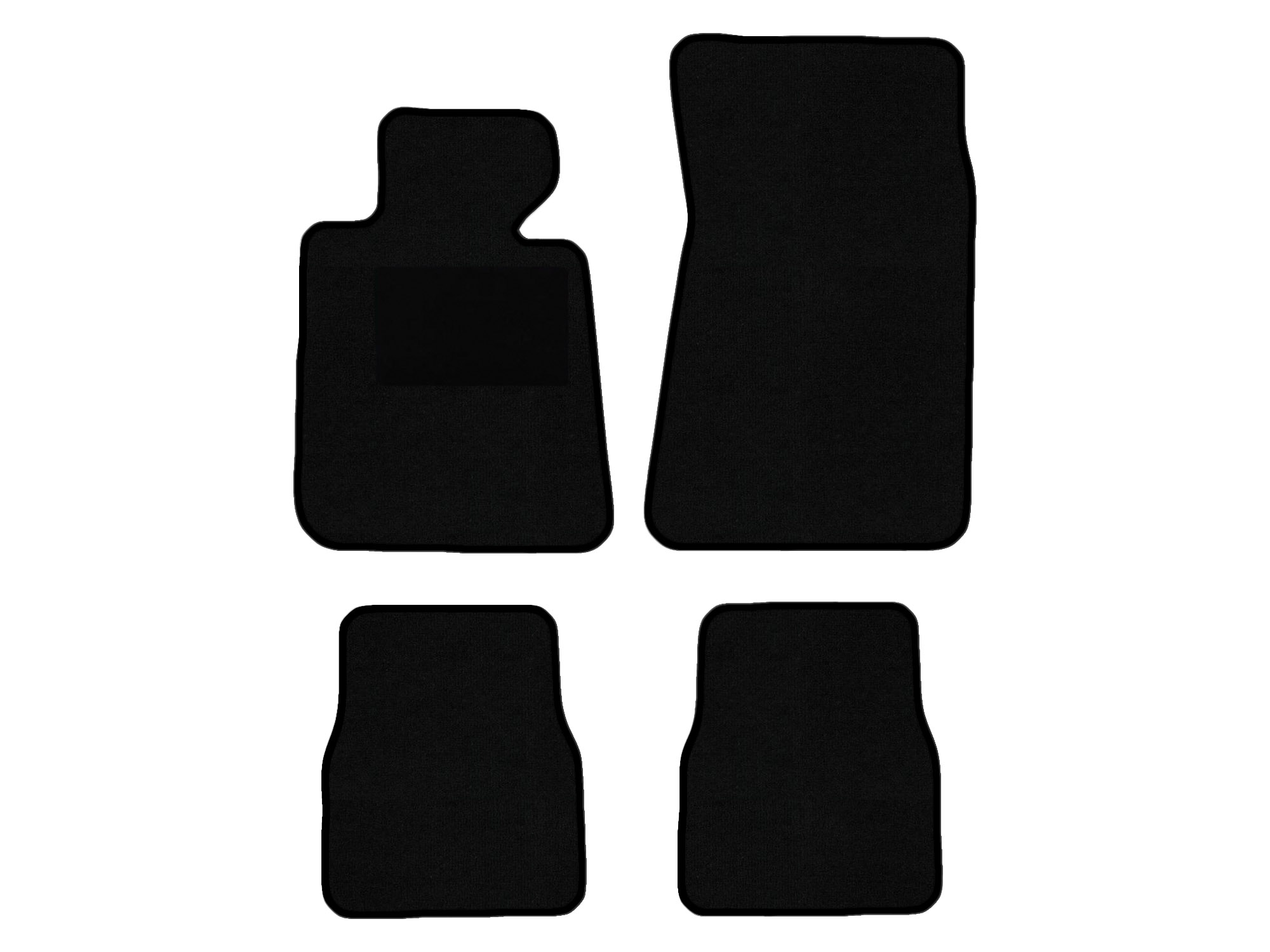 Remnant stock: car mats suitable for BMW 3er E30, Deluxe schwarz, warp colour black