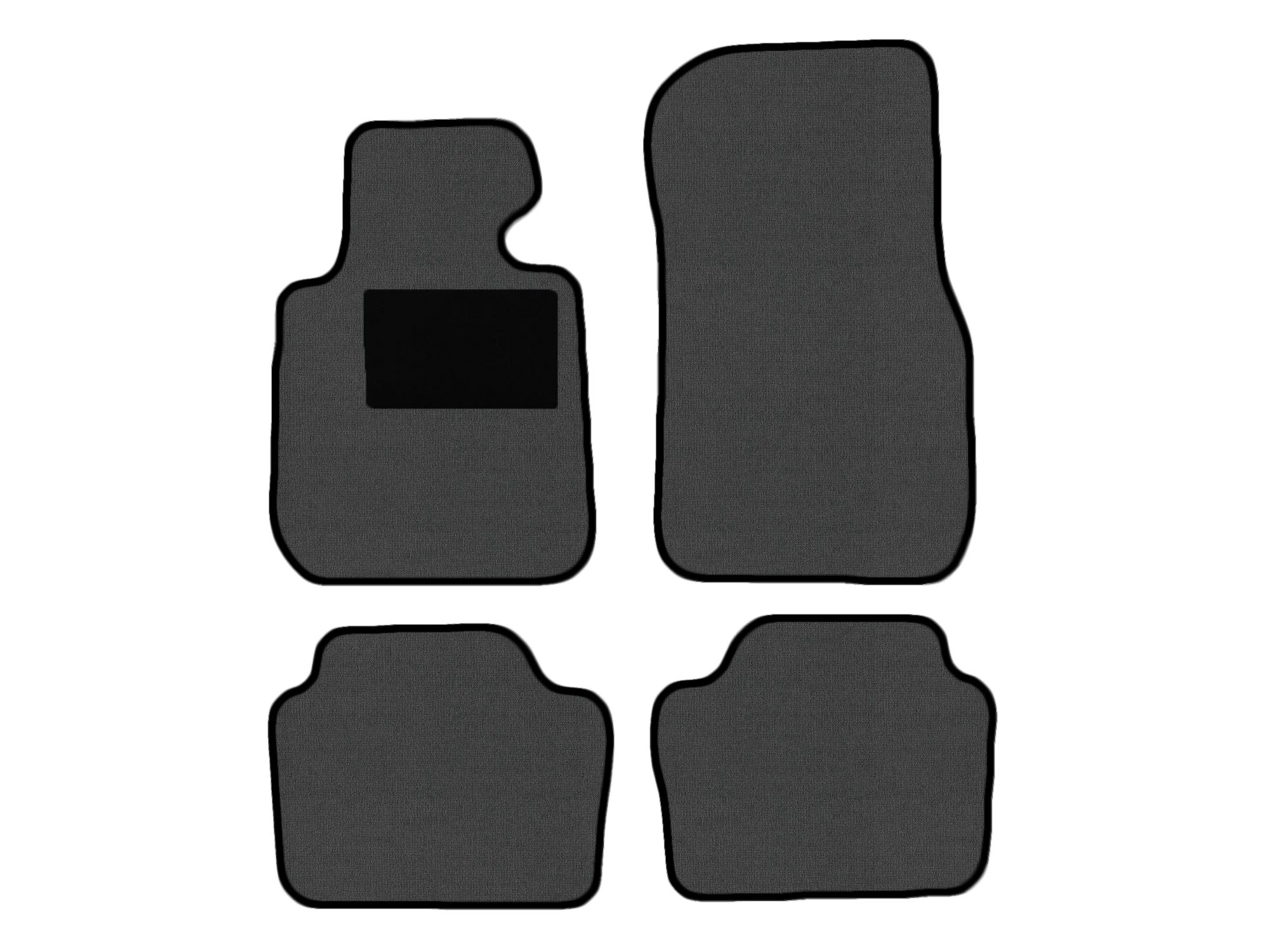 Remnant stock: car mats suitable for BMW 3er F30, F80, Deluxe grau, warp colour grey