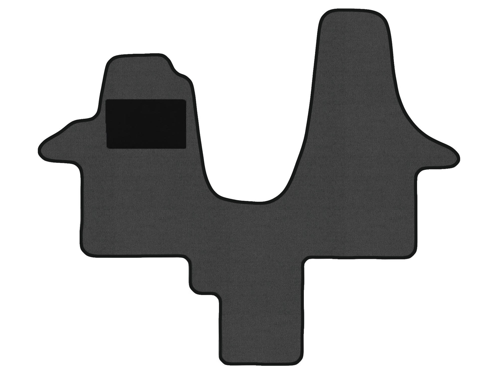 Remnant stock: car mats suitable for VW T5 7E, 7J, 7H, Deluxe grau, warp colour black
