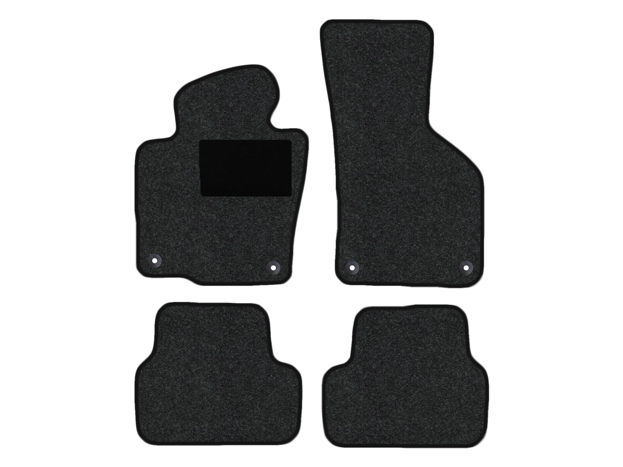 Remnant stock: car mats suitable for VW Passat CC 357, Hit anthrazit, warp colour dark blue