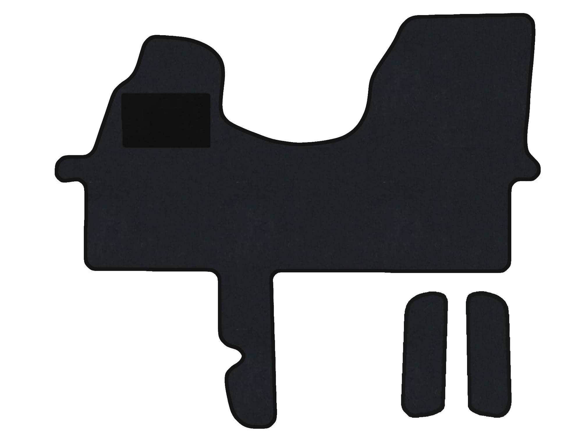 Remnant stock: car mats suitable for VW Crafter 2E, 2F, Dura graphit, warp colour grey