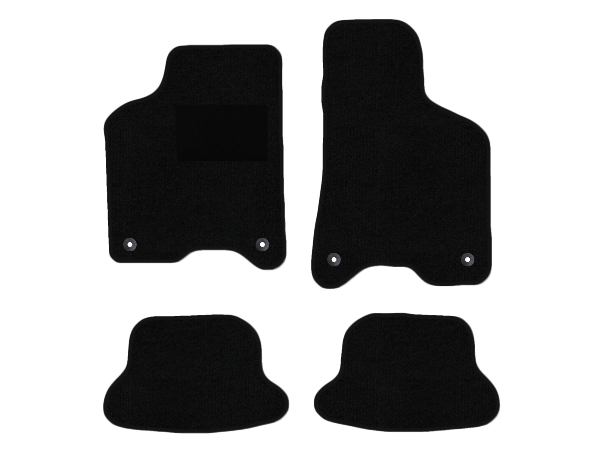 Remnant stock: car mats suitable for VW Lupo 60, 6X1, Deluxe schwarz, warp colour black