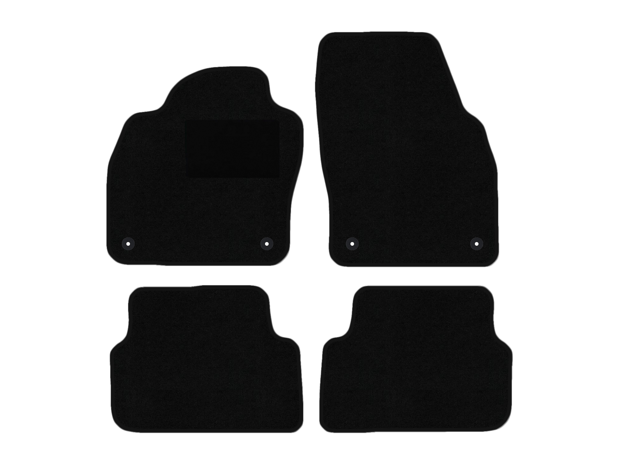 Remnant stock: car mats suitable for VW Taigo CS1, Deluxe schwarz, warp colour red