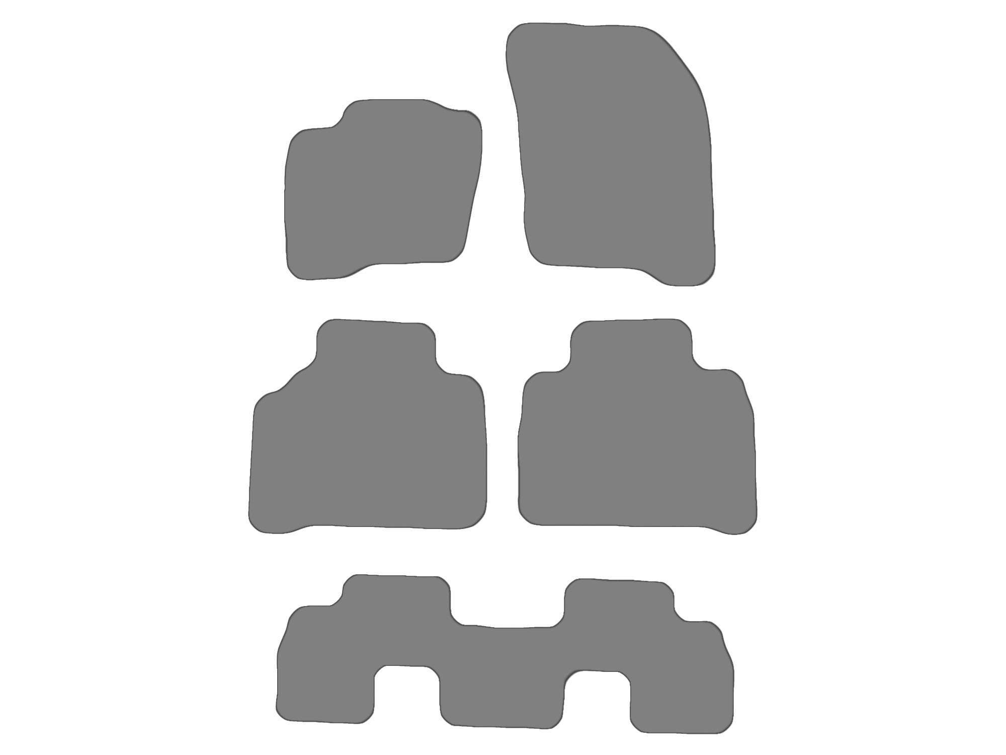 Floor mat set for Ford S-Max 7-Sitzer type CJ, WA6 (constructed 2015 - present)