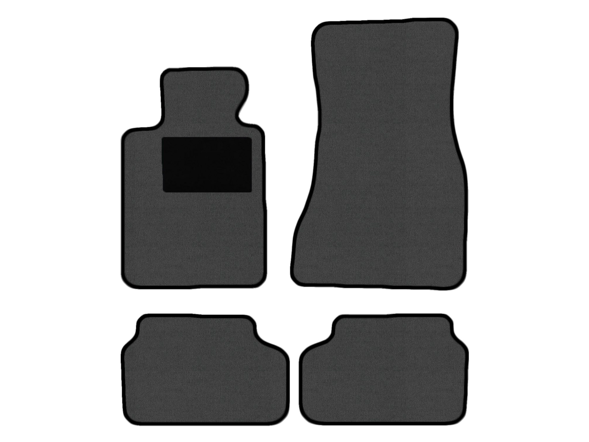 Remnant stock: car mats suitable for BMW 5er F90, G30, G31, Deluxe grau, warp colour black