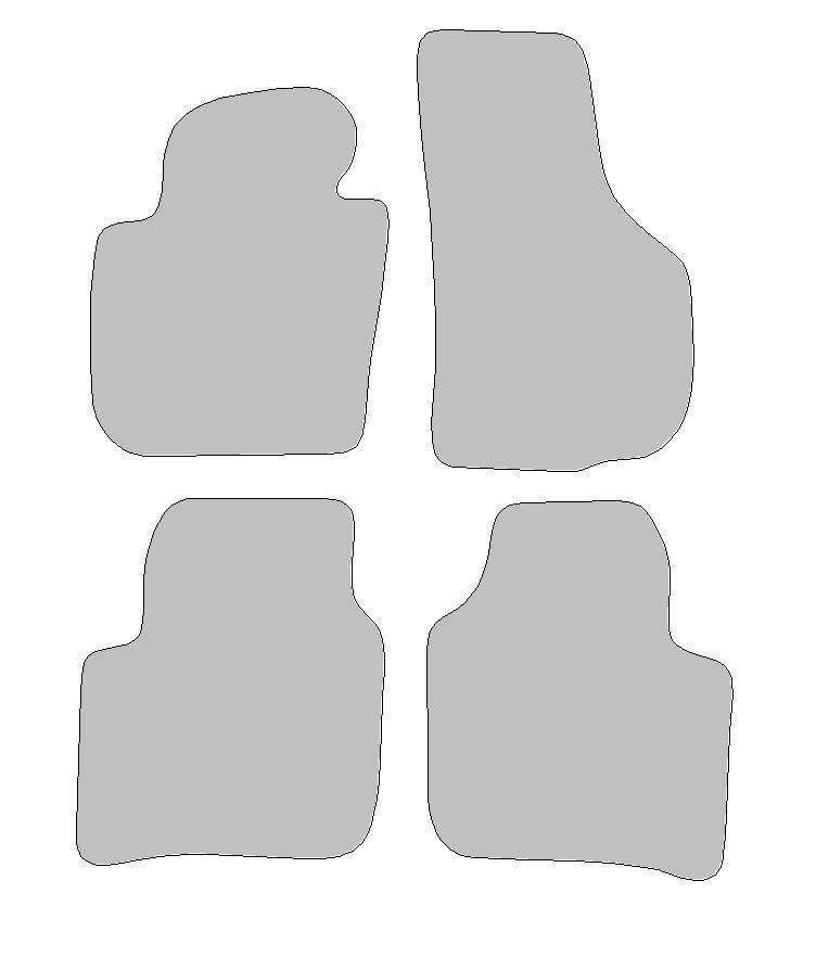 Fußmatten-Set für Skoda Superb II Typ 3T4, 3T5 (Baujahr 2008 - 2015), 4-tlg