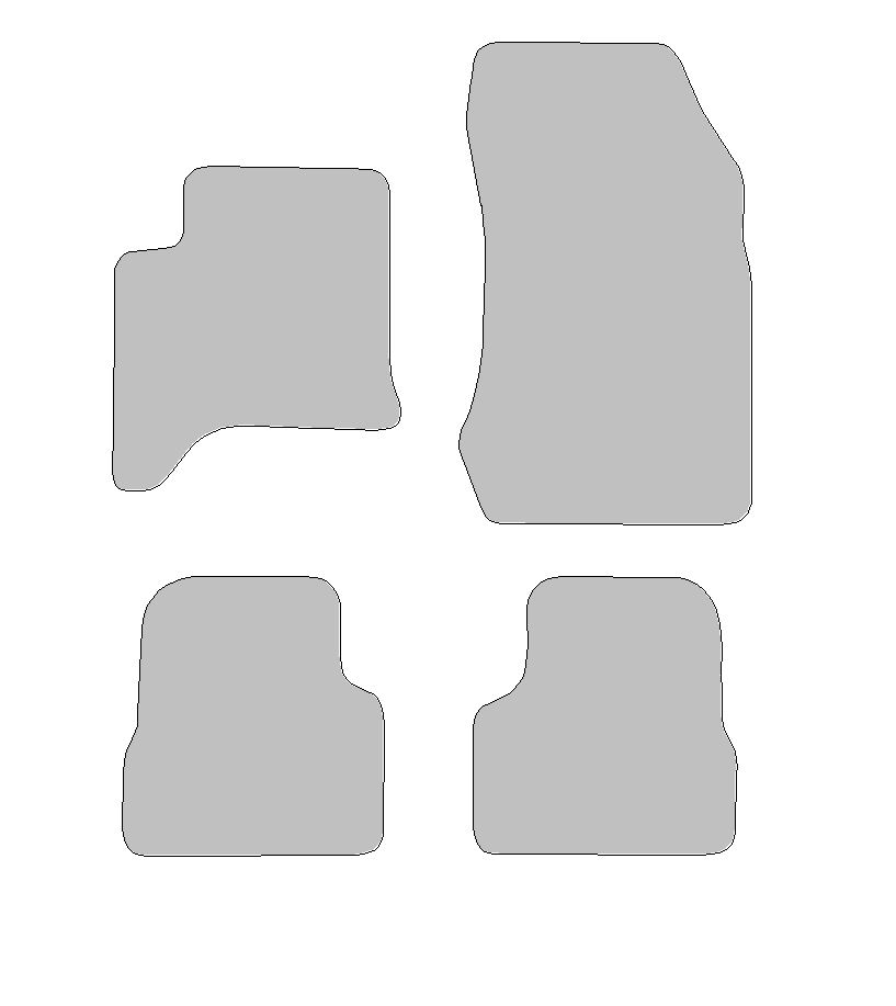 Floor mat set for Fiat 600 Hybrid type  (constructed 2025 - present)