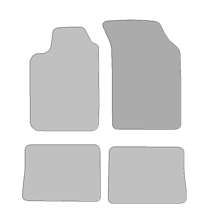 Car mat set for Renault Clio II type BB0/1/2, CB0/1/2, SB0/1/2 (Built from 1998)