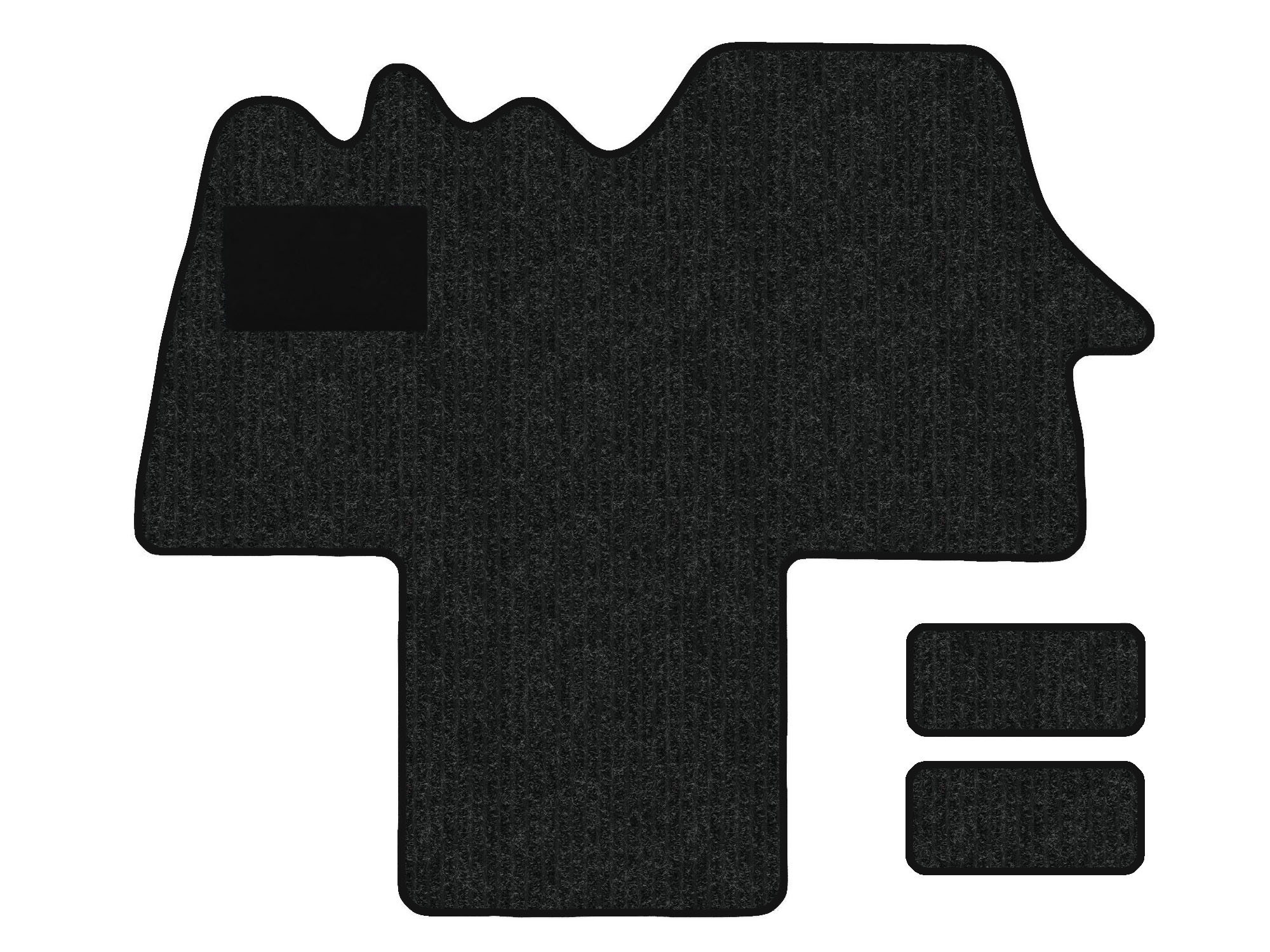 Remnant stock: car mats suitable for Fiat Ducato 244, Robust anthrazit, warp colour black